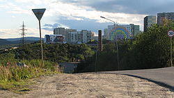 The Rainbow House in Snezhnogorsk