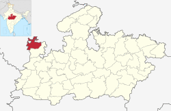 Location of Neemuch district in Madhya Pradesh