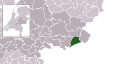 Highlighted position of Aalten in a municipal map of Gelderland