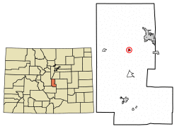 Location of the Divide CDP in Teller County, Colorado.