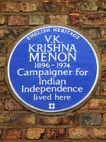Blue plaque erected in 2013 by English Heritage at 30 Langdon Park Road, Highgate, London N6 5QG, London Borough of Haringey