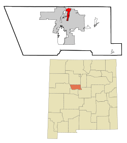 Location of North Valley, New Mexico