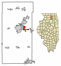 Location of Cortland in DeKalb County, Illinois.