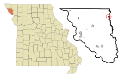 Location of Maitland, Missouri
