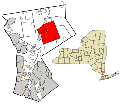 Location of Bedford in New York