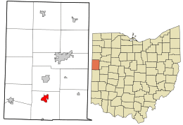 Location in Mercer County and the state of Ohio.