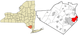 Location in Orange County and the state of New York.