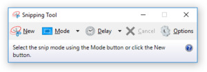 Snipping Tool in Windows 10