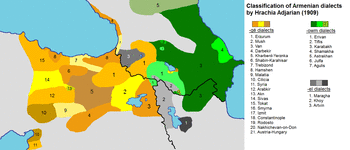 Armenian dialects, Adjarian 1909.png