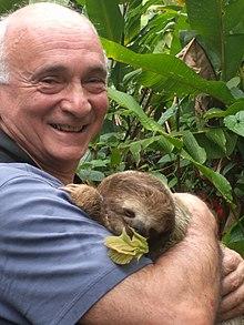 Dr. Alexander Bogomolny in Costa Rica with a sloth - Spring 2017.jpg