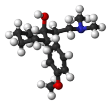 chemical structure of the SNRI drug venlafaxine