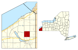 Location within Chautauqua County and New York