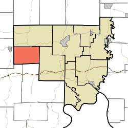 Location of Johnson Township in Crawford County