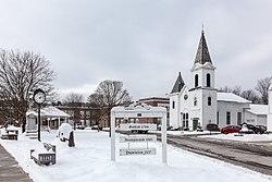 Town center in winter