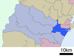 Location of Miyagino-ku in Sendai