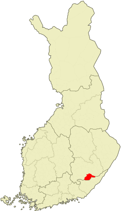 Location of Puumala in Finland