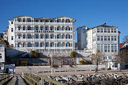 Hotels at Sassnitz beach promenade (seen from the pier)