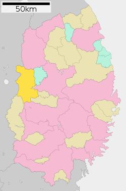 Location of Shizukuishi in Iwate Prefecture