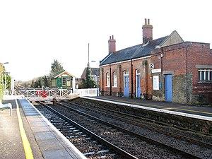 Harling Road station - the old station building and signal box - geograph.org.uk - 1702923.jpg
