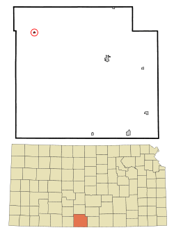 Location within Barber County and Kansas