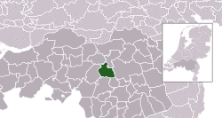 Highlighted position of Boxtel in a municipal map of North Brabant