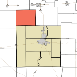 Location of Posey Township in Fayette County