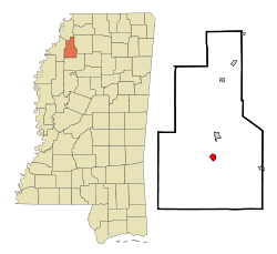 Location of Lambert, Mississippi