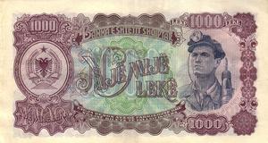 1000 lekë of Albania in 1949 Reverse.png