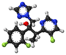 Voriconazole ball-and-stick model.png
