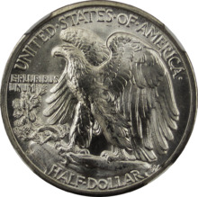 Walking Liberty Half Dollar 1945D Reverse.png