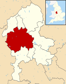 Stafford shown within Staffordshire