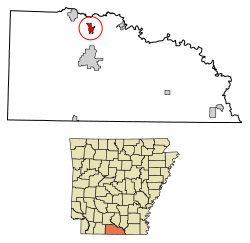 Location of Norphlet in Union County, Arkansas.