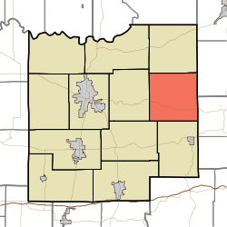Location of Hall Township in Dubois County