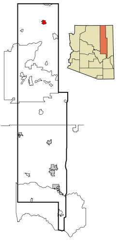 Location in Navajo County and the U.S. state of Arizona
