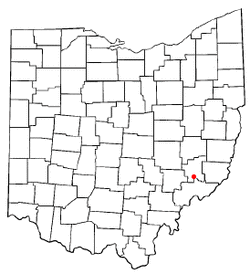 Location of Dexter City, Ohio
