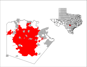 Location within Bexar County