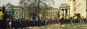Poll Tax Riot 31st Mar 1990 Trafalger Square - Horse Charge.jpg