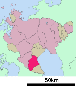 Location of Kashima in Saga Prefecture
