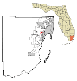 Location in Miami-Dade County and the U.S. state of Florida