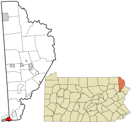 Location in Wayne County and the U.S. state of Pennsylvania.