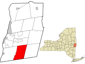 Location in Rensselaer County and the state of New York.