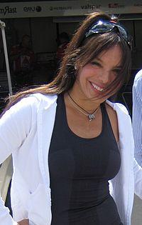 Milka Duno 2008 Indy 500 Bump Day.jpg