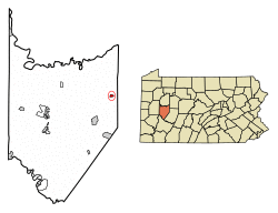 Location of Dayton in Armstrong County, Pennsylvania.