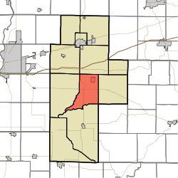 Location of Sugar Ridge Township in Clay County
