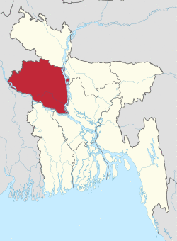 Map of Rajshahi Division