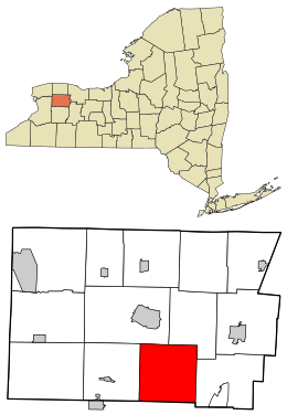 Location in Genesee County and the state of New York.
