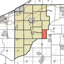 Map highlighting Johnson Township, LaPorte County, Indiana.svg