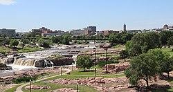 Falls of the Big Sioux River and the Sioux Falls skyline