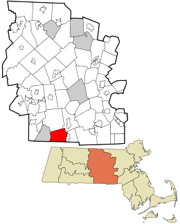 Location in Worcester County and the state of Massachusetts.