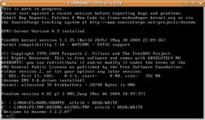 DOSEMU Running on C:\